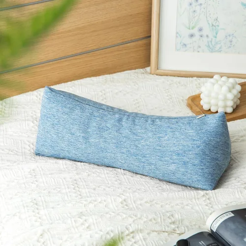 Miniatura 7 de Almohada de apoyo para el cuello de trigo sarraceno, almohada cilíndrica cervical, almohada ajustable de cáscaras de trigo sarraceno, alivio del Azul