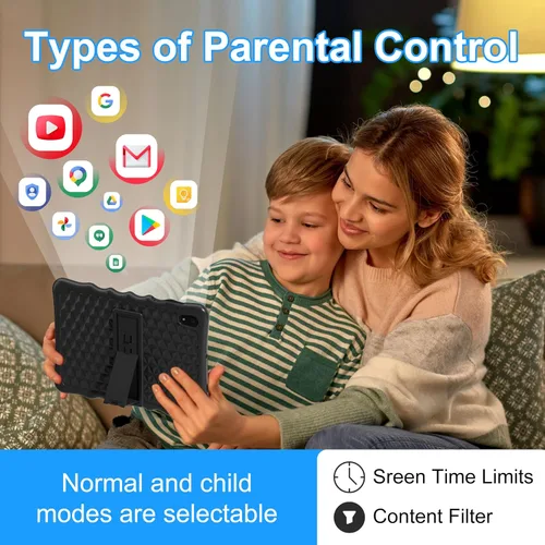 Miniatura 4 de BYYBUO Tableta para niños de 10 pulgadas, Tabletas Android 13 para niños, Tableta Google con 4GB RAM y 32GB ROM (Azul Claro)