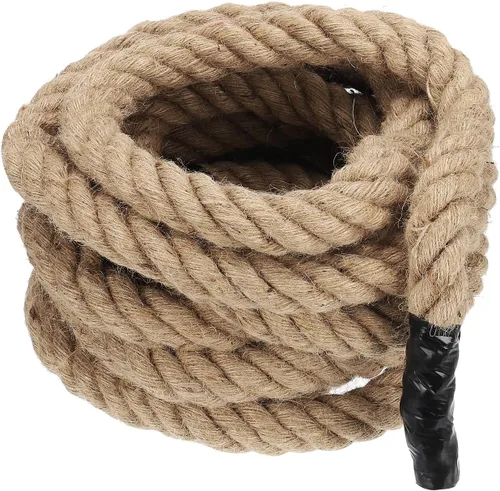 Miniatura 13 de PATIKIL Cuerda de yute de 1-1/2 pulgadas x 100 pies, cuerda de yute trenzada de manila, cuerda de yute gruesa natural, cuerda de arpillera
