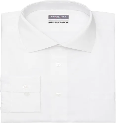 Miniatura 3 de Van Heusen Camisa de vestir para hombre ajuste regular sin arrugas cuello flexible elástico