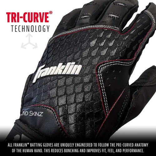 Miniatura 4 de Franklin Sports MLB 2nd Skinz Guantes de Bateo - Adultos y Jóvenes Béisbol y Sóftbol - Guantes de Béisbol, Teeball y Sóftbol para Hombres y Niños
