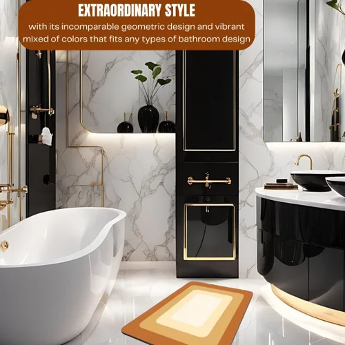 Miniatura 5 de Tapetes de baño para baño - 20 x 30 pulgadas -Alfombras de baño finas para debajo de la puerta - Secado rápido - Alfombra de baño absorbente