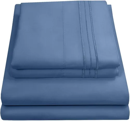 Miniatura 36 de Juego de sábanas de 1800 hilos – Sábanas de microfibra cepillada suave de calidad egipcia – Juego de ropa de cama de lujo con sábana encimera