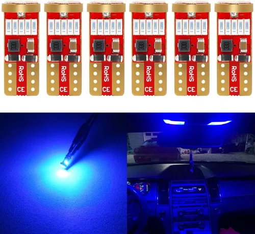 Miniatura 13 de PHINLION Bombillas LED de 500 lúmenes, 194 bombillas LED de 6000 K, color blanco, superbrillante, 168 2825 W5W T10, cuña LED de repuesto