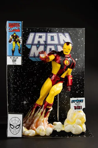 Miniatura 2 de McFarlane Marvel Iron Man - Juguete coleccionable a escala 1:6 con escena y cómic (Iron Man #256)
