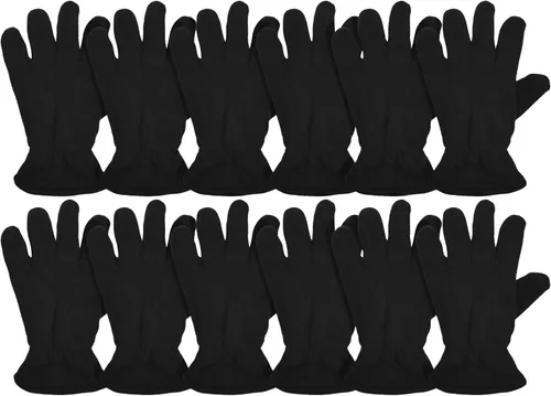 Miniatura 5 de 12 pares de guantes térmicos de forro polar para hombre, guantes de invierno, suaves, cálidos, acogedores, para clima frío, deportes al aire libre