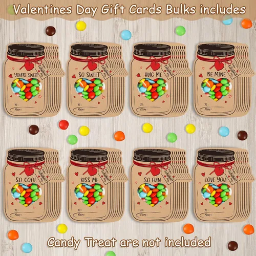 Miniatura 3 de Paquete de 40 tarjetas de San Valentín para niños, tarros de tarjetas de San Valentín para niños, regalos únicos de San Valentín para niños y niñas