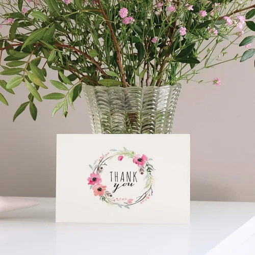 Miniatura 4 de Boho Spirit tarjeta de agradecimiento surtidas – Set de 36 interior en blanco – 6 Diseños interior en blanco – de tarjetas con sobres blancos