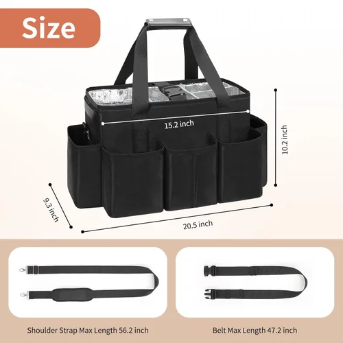 Miniatura 5 de Bolsa de viaje para estilista, bolsa de viaje extra grande para herramientas para el cabello, organizador de herramientas para el cabello