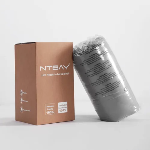 Miniatura 9 de NTBAY Edredón tamaño King, relleno de edredón alternativo al plumón, ropa de cama acolchada para todas las estaciones con pestañas en las esquinas