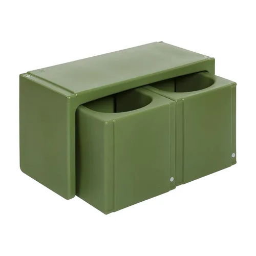 Miniatura 11 de ECR4Kids juego de mesa Tri-Me y silla Cube, muebles multiusos, verde Hunter, 3 piezas Verde cazador