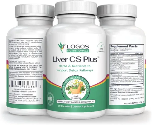 Liver CS Plus™ - 60 potentes cápsulas vegetarianas de fórmula de desintoxicación hepática - Aumento del glutatión y disminución del estrés oxidativo.