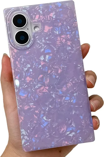 Miniatura 54 de Funda compatible con iPhone 14 Pro con borde rectangular, bonita funda protectora de lujo con pintura al óleo y flores para mujeres y niñas, funda