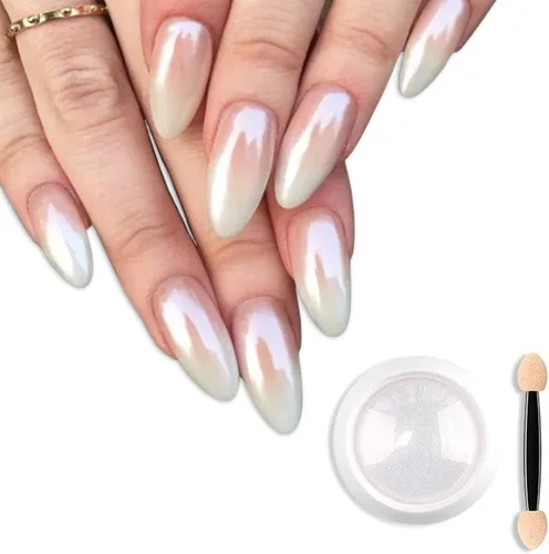 Miniatura 11 de Polvo de uñas cromado dorado para esmalte de uñas de gel, diseño holográfico metálico, efecto espejo dorado, polvo cromado para uñas, arte