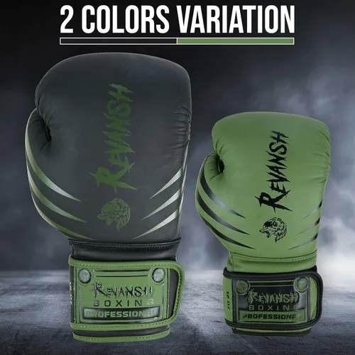 Miniatura 2 de Revansh Boxing Gloves Premium Matte Cowhide Leather Gloves for Boxing, MMA, Muay Thai, Kickboxing, Durable, Comfortable, Protective Gloves for