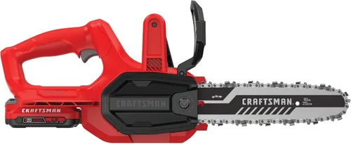 Miniatura 10 de CRAFTSMAN Mini Motosierra, Mini Motosierra Inalámbrica de 10 Pulgadas, Motosierra Eléctrica, Batería V20 y Cargador Incluidos, Cortador de Árboles