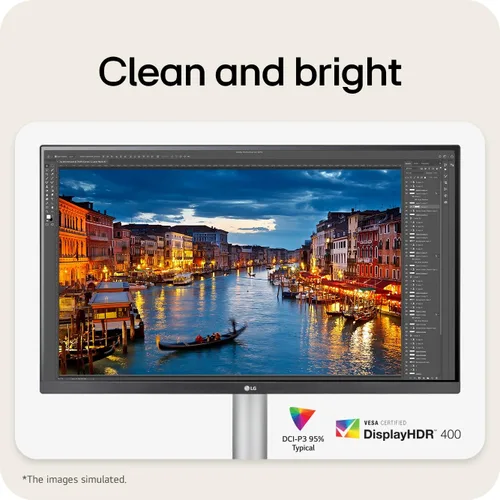 Miniatura 4 de LG 27UP850K-W Monitor de computadora IPS Ultrafine 4K UHD de 27 pulgadas (3840 x 2160), 60Hz, 5ms, DisplayHDR 400, altavoz integrado, HDMI