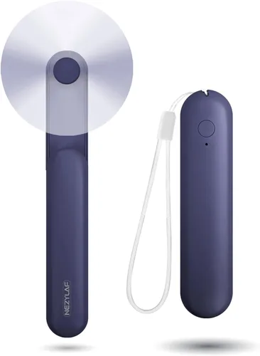 Miniatura 11 de Ventilador Portátil Mini de Mano, Ventilador Personal Pequeño Recargable con Diseño de Banco de Energía de Bolsillo para Viajes/Regalos