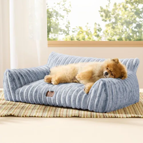 Miniatura 33 de Bedsure ComfyFleece Lindo sofá para gatos para mascotas, camas esponjosas para gatos con forro polar de pana suave de alta calidad, camas esponjosas