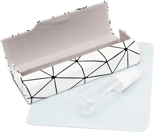 Miniatura 2 de Funda de gafas deslumbrante celosía, funda protectora portátil para gafas, cubierta rígida para gafas de moda, unisex..