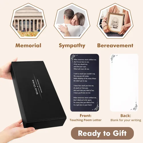 Miniatura 3 de Fabuday Regalos Conmemorativos Campanas de Viento - Regalo de Condolencia por la Pérdida de Papá o Mamá, Campanas de Viento en Memoria de un Ser