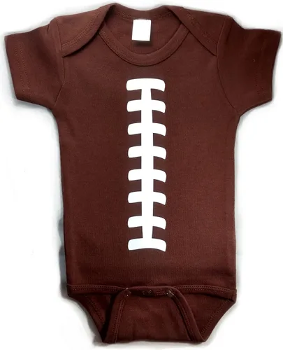 Miniatura 2 de Bebé Fútbol con Custom Personalizada Back Lettering Body Outfit café Unisex