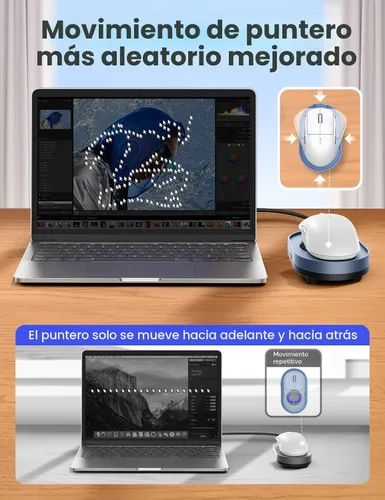 Miniatura 3 de Vaydeer Movedor de Ratón Indetectable, Dispositivo Jiggler de Ratón M4 con Interruptor de Encendido/Apagado, Agitador Libre de Controladores