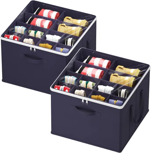 Miniatura 22 de Lifewit Organizador de almacenamiento de zapatos para armario para 12-16 pares, contenedor de almacenamiento grande de tela con cubierta