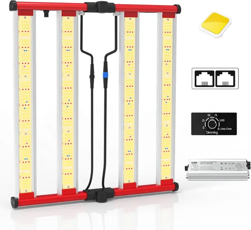 AGLEX 240W luces LED para cultivo UV IR para plantas de interior con 780 piezas de diodos, cadena de margaritas plegable y regulable, espectro