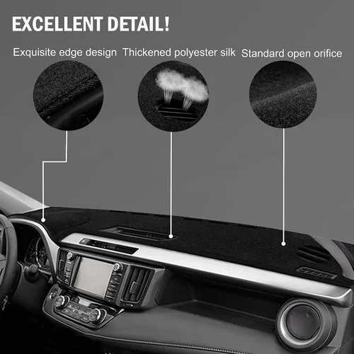 Miniatura 2 de para Toyota Rav4 2013 2014 2015 2016 2017 2018 Funda para Salpicadero, Funda para Consola Central, Alfombrilla para Tablero, Alfombra Protectora