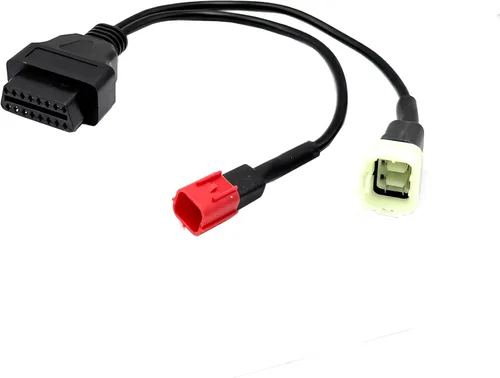 Miniatura 4 de Cable de diagnóstico OBD de 6 pines a 16 pines, 2 en 1 para motocicleta, cable adaptador de escáner OBD compatible con Euro5 Guzzi Kawasaki Suzuki