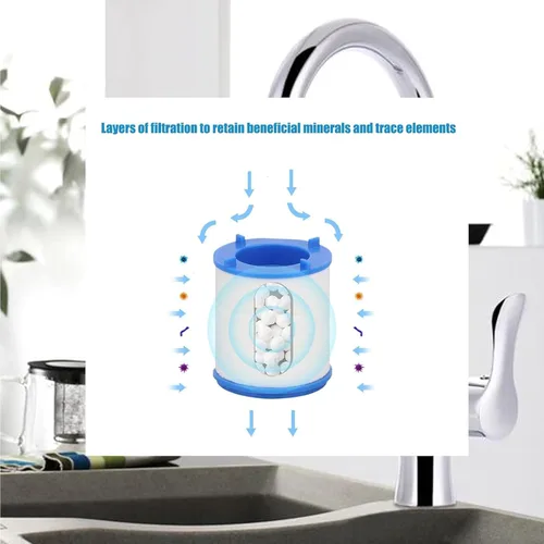 Miniatura 3 de Paquete de 5 cartuchos de repuesto para filtro de grifo del fregadero, cartucho de repuesto para filtro de agua del fregadero, filtro de agua del 5