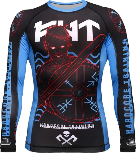 Miniatura 3 de Hardcore Training Norman Viking - Camiseta de compresión de manga larga para hombre, sin Gi, apretada, BJJ con capa base de agarre