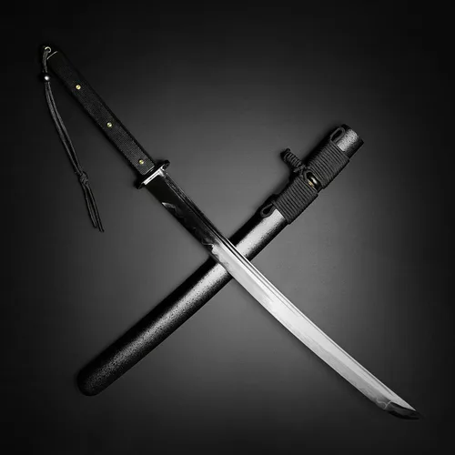 Miniatura 2 de Mushashi - Espada wakazashi táctica moderna – Espada katana forjada a mano – Espada Samurai – Hoja de acero de alto carbono 1060 – Armas