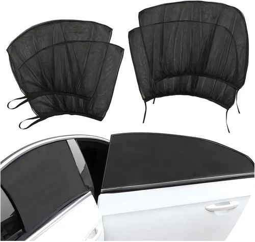 4 Paquetes de Pantallas Universales para Ventanas de Automóvil - 2023 Nuevas Cubiertas para Ventanas de Automóvil Parasoles con Protección UV,