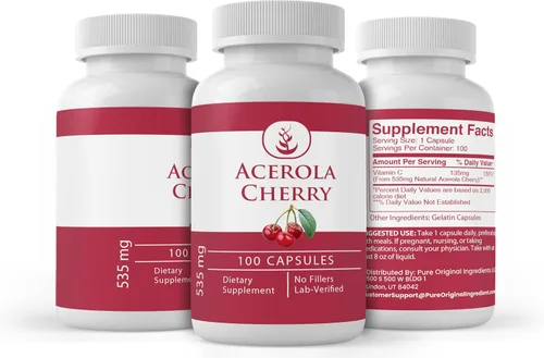 Miniatura 4 de Pure Original Ingredients Cereza de acerola, (100 cápsulas) siempre pura, sin aditivos ni rellenos