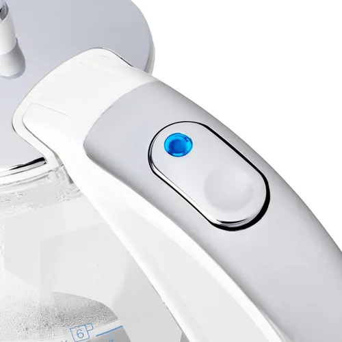 Miniatura 4 de Capresso H2O Tetera de vidrio, 240.02, Blanco y cromo pulido, 48 onzas