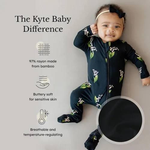 Miniatura 32 de KYTE BABY Pies unisex con cierre de cremallera, rayón hecho de bambú, 0-24 meses