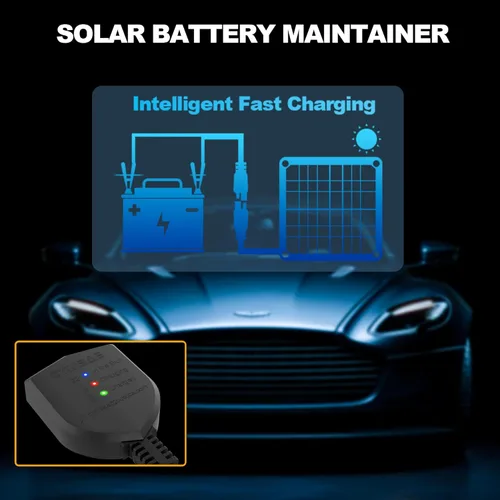 Miniatura 3 de OYMSAE Cargador de batería solar de 30 W para coche, portátil, 12 V, cargador de batería y mantenedor, panel solar impermeable para coche, barco