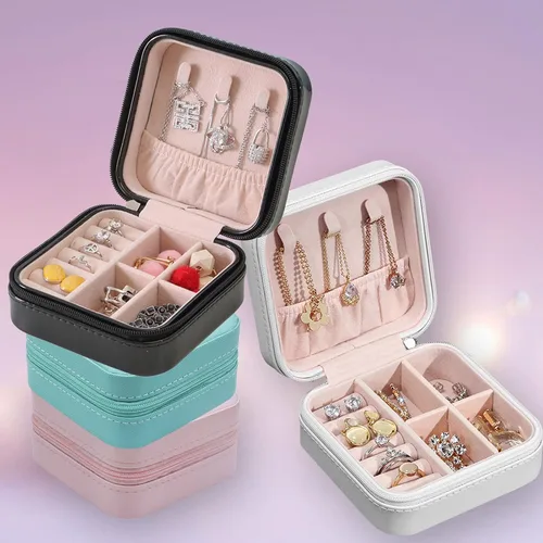Miniatura 7 de Joyero de viaje personalizado para mujer, foto personalizada, nombre, logotipo, joyero, regalo de dama de honor, boda, cumpleaños