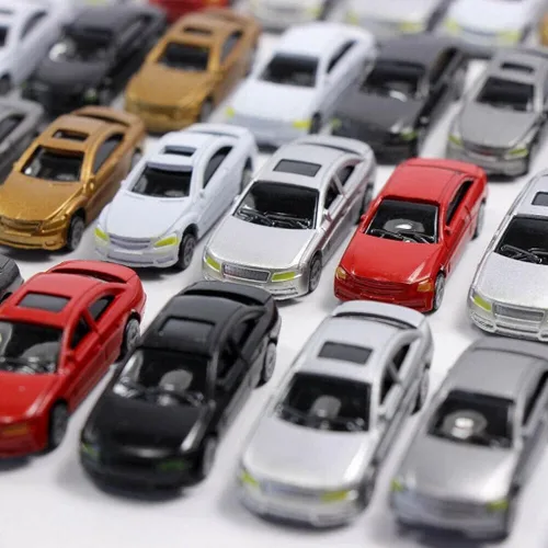 Miniatura 6 de 10pcs HO Escala Modelo Vehículo Coche 1:87 Arquitectura Modelo Tren