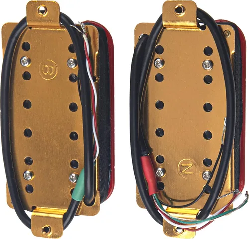 Miniatura 3 de Juego de pastillas de puente para guitarra eléctrica, imán de alto rendimiento, compatible con pastilla de guitarra eléctrica N/B, 1 par (rojo)