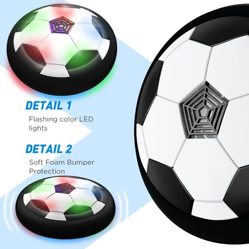 Miniatura 2 de Pelota de fútbol Hover LED para niños, pelota de entrenamiento con energía de aire para niños, juego de fútbol para interior y exterior, regalos