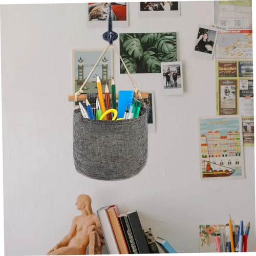 Miniatura 2 de DOITOOL 2 cajas de almacenamiento decorativas para colgar en la pared, organizador de bolsillos para colgar para niños, organizador