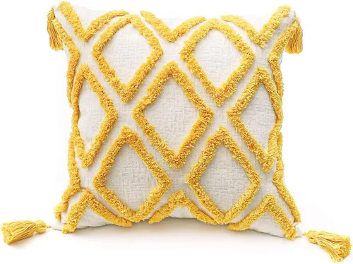 Miniatura 10 de PLWORLD - Funda de almohada con diseño boho de diamantes (1 unidad)