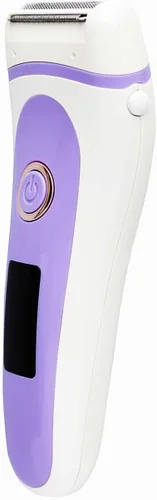Miniatura 2 de Maquinilla de afeitar eléctrica para mujer, afeitadora eléctrica sin dolor para mujer, con pantalla LED, para piernas y axilas (violeta)
