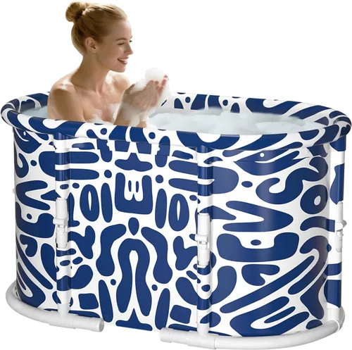 Bañera portátil, bañera plegable sin instalación, bañeras de ducha independientes con cojín, bañera plegable para remojo, bañera de hidromasaje