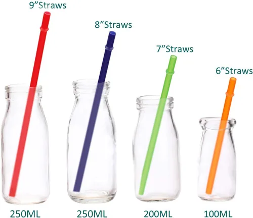Miniatura 3 de Pajitas de repuesto de plástico reutilizables de color liso de 6 pulgadas para mini tarro de masón, vasos, juego de 12 popotes con cepillo de 12color