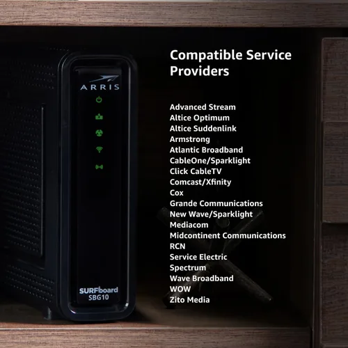 Miniatura 6 de Arris (SBG10) - Combo de módem y enrutador por cable - DOCSIS 3.0 16 x 4 Gigabit y WiFi AC1600