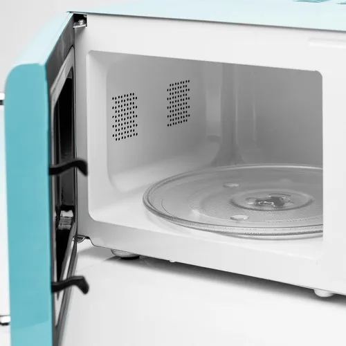 Miniatura 9 de Haden Horno microondas de 700 vatios y 0.7 pies cúbicos con controles digitales, descongelación e inicio instantáneo para encimera, pequeño Turquesa